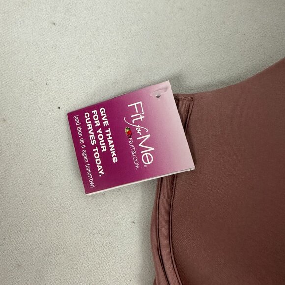Fit For Me Fruit Of The Loom Plus Size Silky Smooth T Shirt Bra Plum 42G - Picture 5 of 7